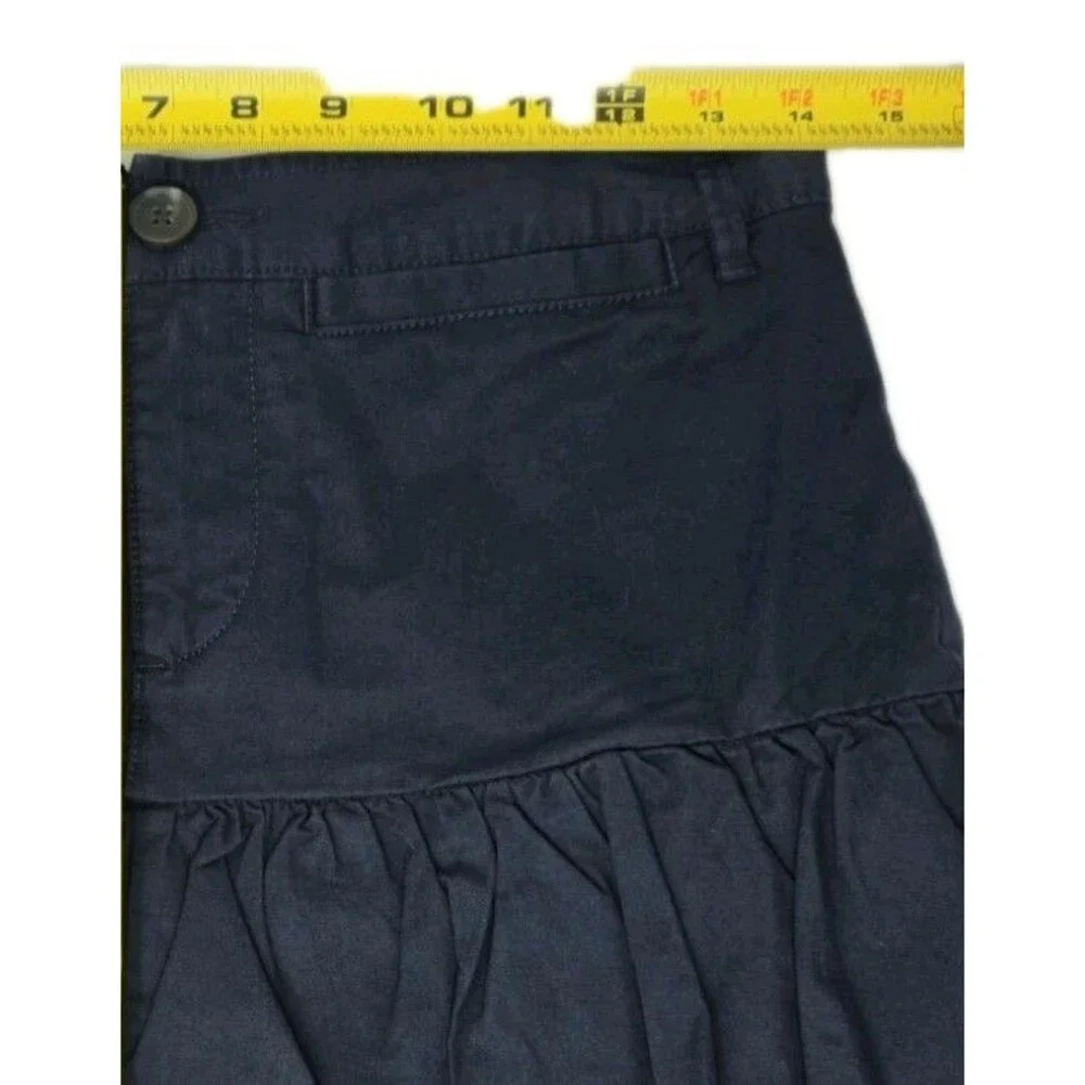 Free Assembly Mini Cotton Twill Bubble Skirt Navy Blue Women's Size XS (0-2)
